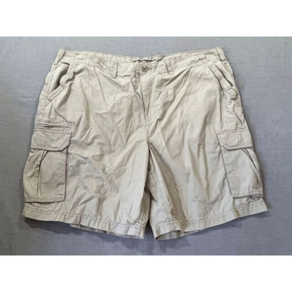 Sonoma Cargo Shorts Mens 46 Beige‎ Pocketed Belted Zip Button Men NWOT.